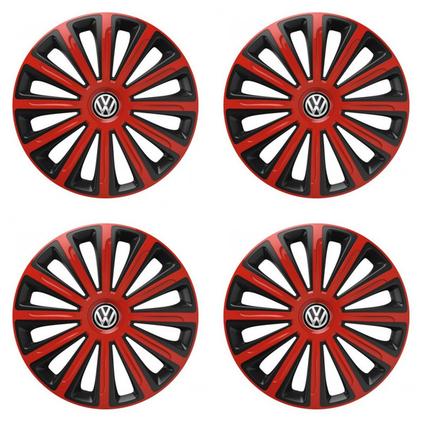 puklice pre  VW (čierne) 15 TREND red and black