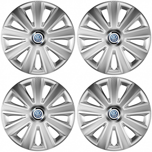 puklice pre  VW (modré) 14 Aviator carbon RC silver