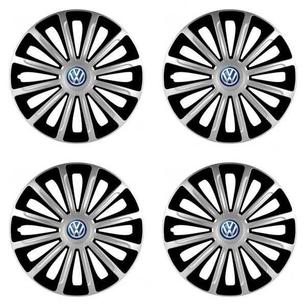 puklice pre  VW (modré) 16 TREND silver and black