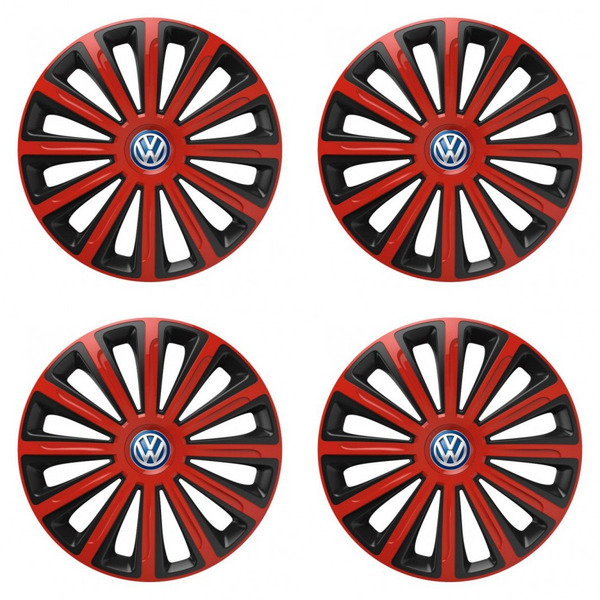 puklice pre  VW (modré) 16 TREND red and black